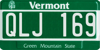 VT license plate QLJ169
