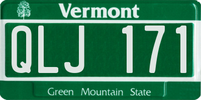 VT license plate QLJ171