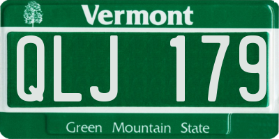 VT license plate QLJ179