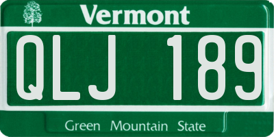 VT license plate QLJ189