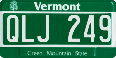 VT license plate QLJ249