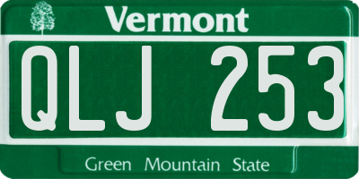 VT license plate QLJ253