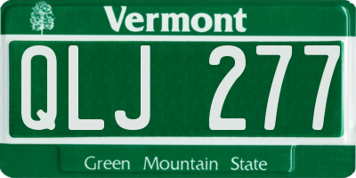 VT license plate QLJ277