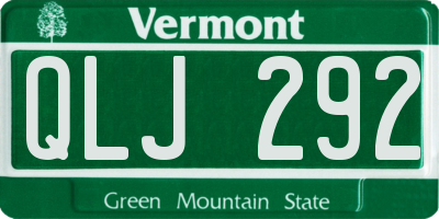VT license plate QLJ292