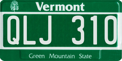 VT license plate QLJ310