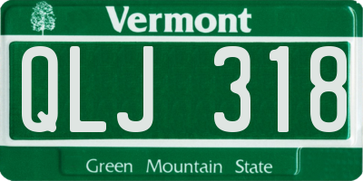 VT license plate QLJ318