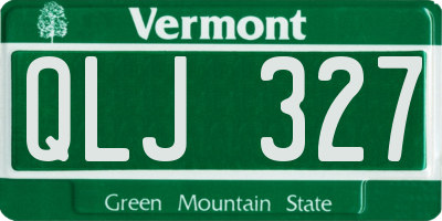 VT license plate QLJ327