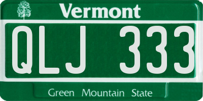 VT license plate QLJ333