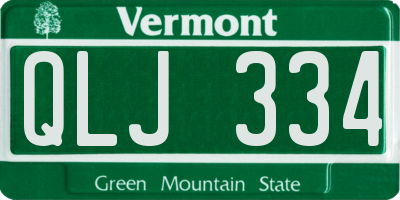 VT license plate QLJ334