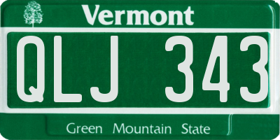 VT license plate QLJ343