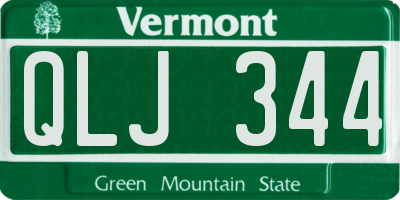 VT license plate QLJ344
