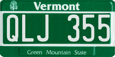 VT license plate QLJ355