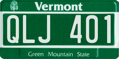 VT license plate QLJ401