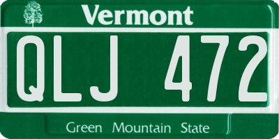 VT license plate QLJ472