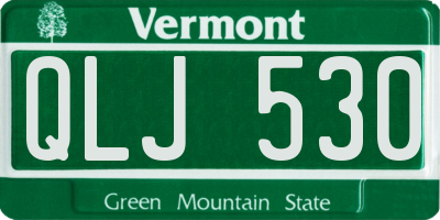 VT license plate QLJ530