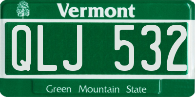 VT license plate QLJ532