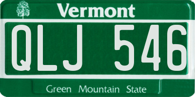 VT license plate QLJ546