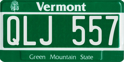 VT license plate QLJ557