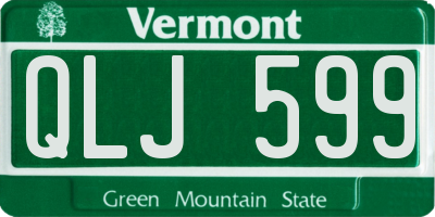 VT license plate QLJ599