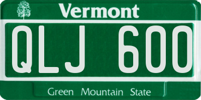 VT license plate QLJ600