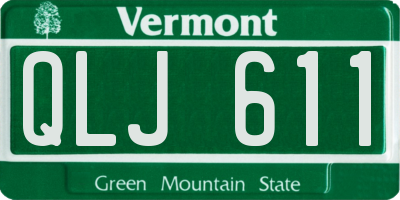 VT license plate QLJ611