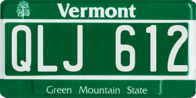 VT license plate QLJ612