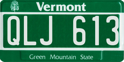 VT license plate QLJ613