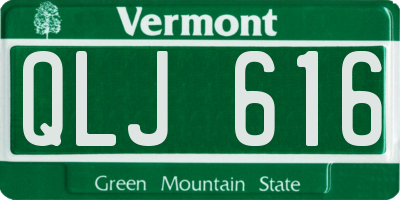 VT license plate QLJ616