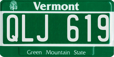 VT license plate QLJ619