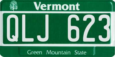 VT license plate QLJ623