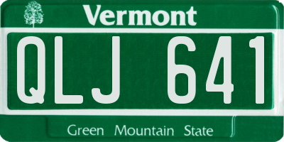 VT license plate QLJ641