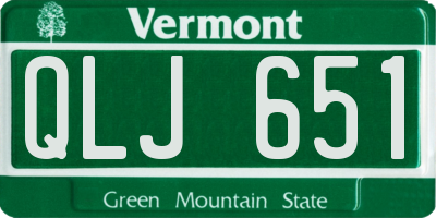 VT license plate QLJ651
