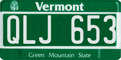 VT license plate QLJ653