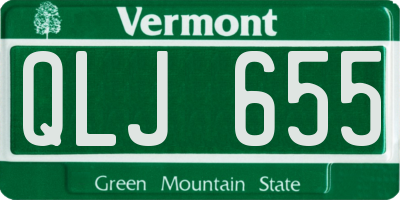 VT license plate QLJ655