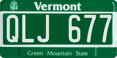 VT license plate QLJ677