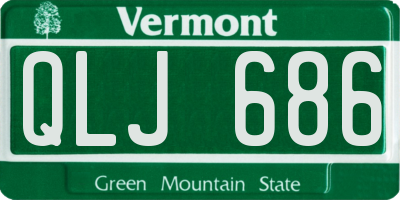 VT license plate QLJ686