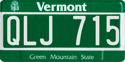 VT license plate QLJ715