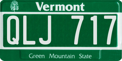 VT license plate QLJ717