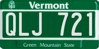 VT license plate QLJ721