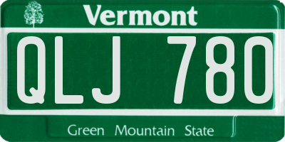 VT license plate QLJ780
