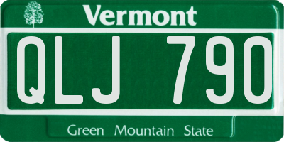 VT license plate QLJ790
