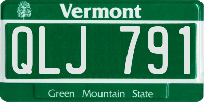 VT license plate QLJ791