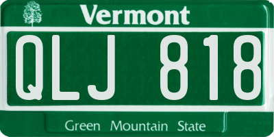 VT license plate QLJ818