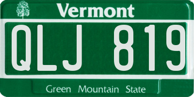 VT license plate QLJ819