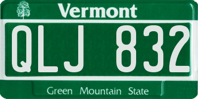 VT license plate QLJ832