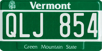 VT license plate QLJ854