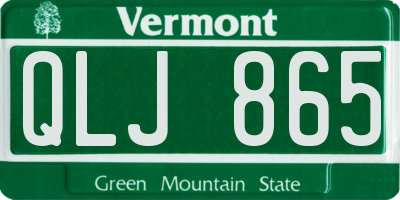 VT license plate QLJ865
