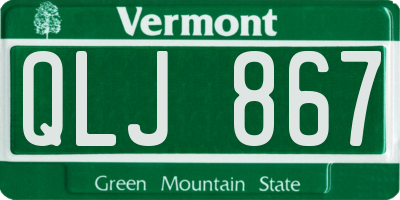 VT license plate QLJ867