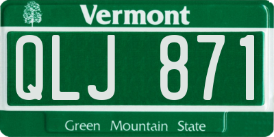 VT license plate QLJ871