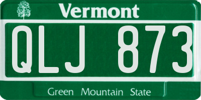 VT license plate QLJ873